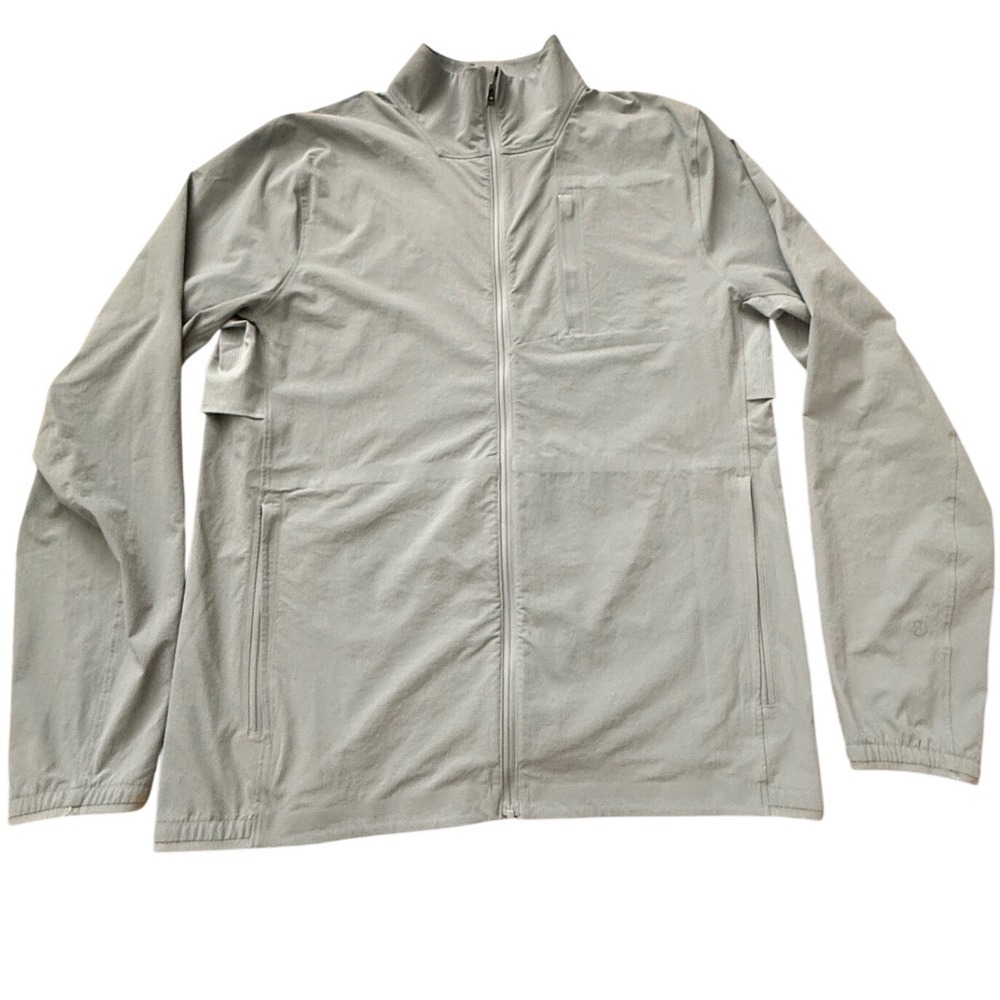 Lululemon Expeditionist Jacket Mens Small Grey Full Zip Lightweight Windbreaker